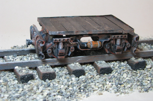 Mine Truck with Deck on some rails