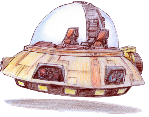 Concept sketch of the Model Flying Saucer