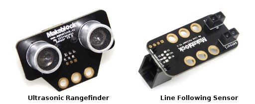 mbot Ultrasonic Rangefinder and Line following Sensor